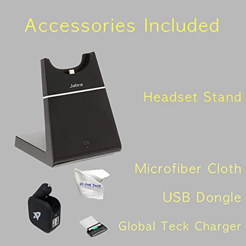 Jabra Evolve 75 Bluetooth Headset Uc Bundle, Active Environmental Canceling, Wall Charger, Usb Dongle, Charging Stand - Compatible W/Softphone Voice & Video Apps, Mobile, Tablets, Mac, Pc Headphones #TOP4
