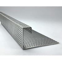 Aluminium 1,5mm Dick U Profil Winkel Lochblech RV3-5 Kiesfang Rinne Leiste Alu