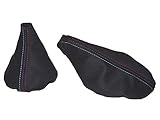 The Tuning-Shop Ltd For Bmw E30 1982-1991 Shift & E Brake Boot Black Alcantara Mpower Stitching