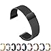 Produktbild ZLZKJS Edelstahl Mesh Uhrenarmband, 14mm 16mm 18mm 20mm 22mm 24mm Magnetverschluss Smartwatch Schnellverschluss Metall Ersatz Armband für Damen Herren Watch Uhren Ersatzband (Schwarz, 20mm)