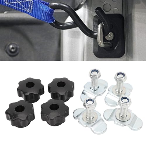 L Track Stud Fittings, Trailer Rail Fastener Kit with Installation Accessories Carbon Steel Airline Bolt Fitting Studs for Truck Beds Trailers