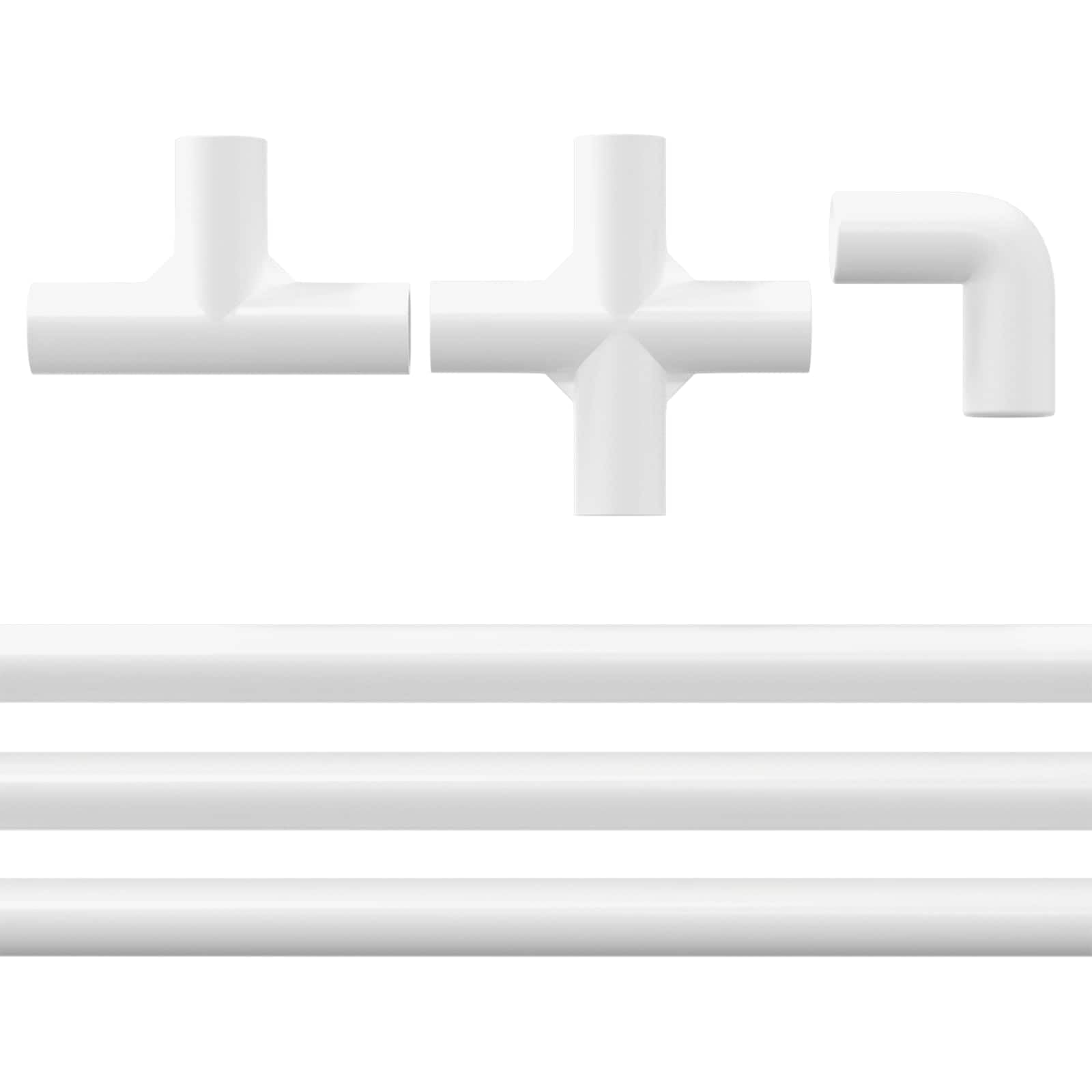 vidaXL PVC Rohr 12 stk. Weiß 12,2 x 1,8 x 500 mm PP und PE