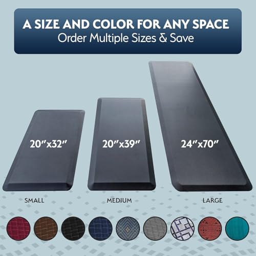 Tapete de cocina acolchado premium con base antideslizante y acabado gris 8