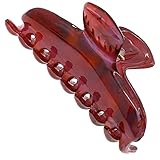 Camila Paris CP3319 French Hair Clip for Women Thick Hair for Long Curly Wavy Hair, Red, Girls Hair Claw Clips Fashion Styling Hair Accessories for Women, Strong Hold No Slip Grip, Made in France