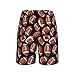 YSBKN Amrican Football Black Mens Pajama Shorts Soft Lounge Bottoms Sleepwear Pj Pants With Pockets Medium