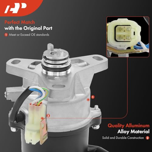 A-Premium Ignition Distributor with Cap and Rotor Compatible with Honda Prelude 1988 1989 1990 1991, 2.0L 2.1L by A-Premium - Image 7