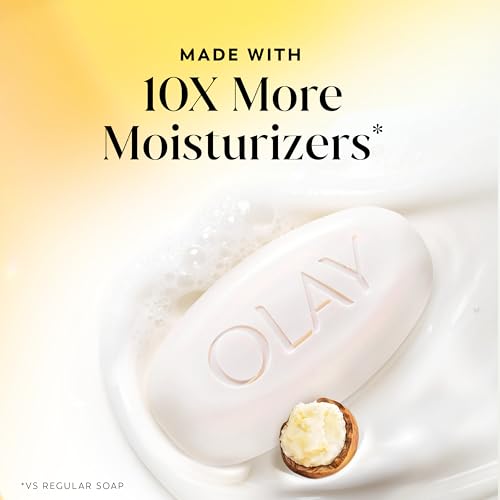 Image of Olay Beauty Bar, Ultra Moisture,10x More Moisturizers, 24 /7 Soft & Smooth Skin, Gentle Cleanse on Face & Body, Vitamin B3 Complex, For All Skin Types, Shea Butter Scent, 3.75 oz, (Pack of 6)