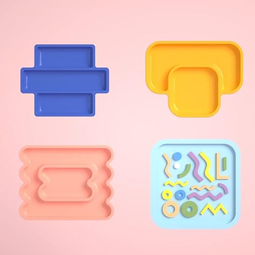 Miniatura 10 de Bandeja de hormigón Molde de silicona Herramienta decorativa creativa para el hogar para frutas Snack Plate Almacenamiento de joyas Pulsera