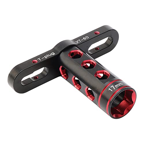 Rchobbytop 2-Pack 17Mm Wheel Wrench Socket Hex Nut Driver & Mini Cross Wrench (4Mm 5Mm 5. 5Mm 7Mm) Repair Tools For 1/8 1/10 1/12 1/16 1/18 Rc Cars Monster Truck Truggy (Black-Red) #TOP3