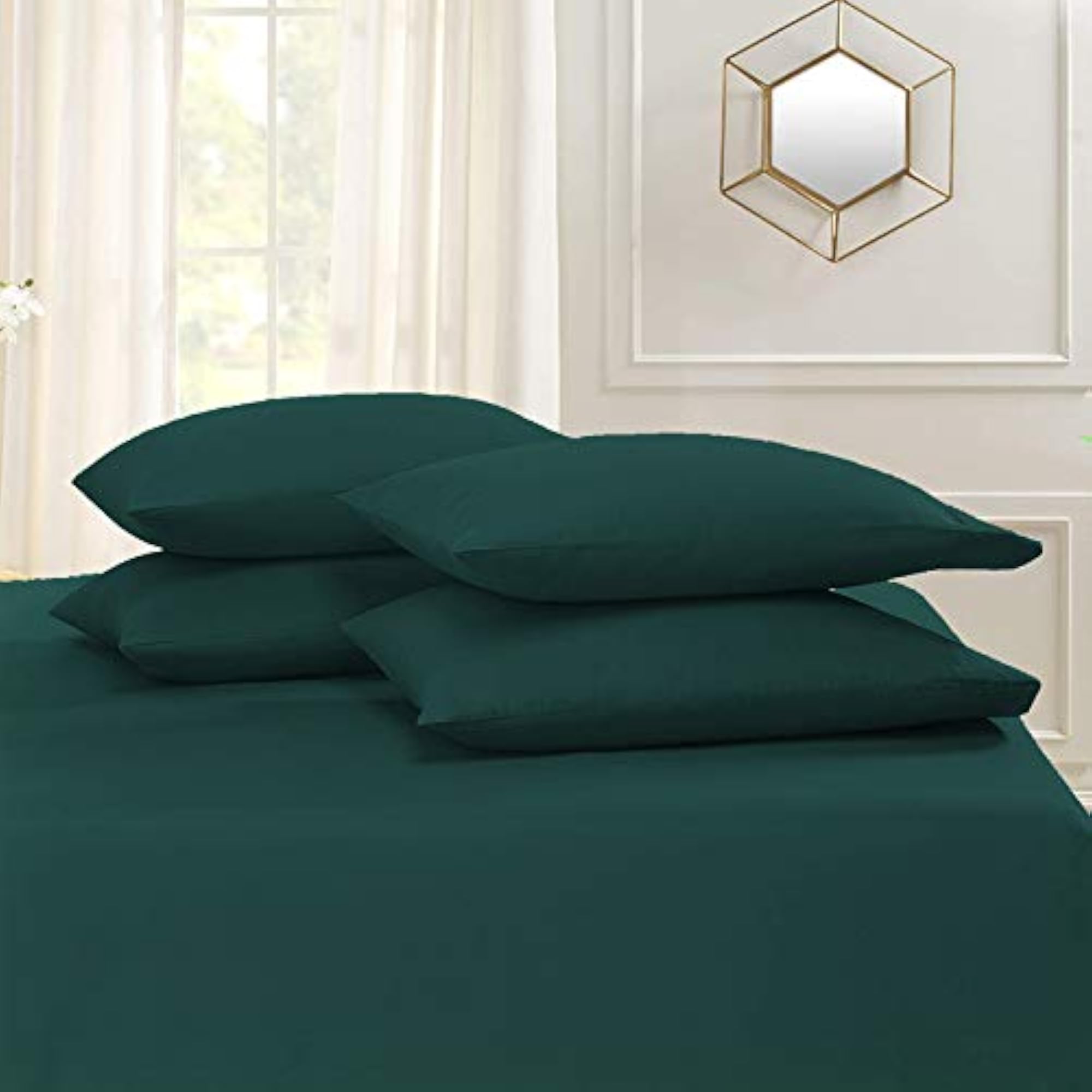Teal Giza Egyptian Cotton Extra Comfy Bedsheet with 2 Pillow Covers