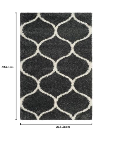 Image of F & B Rugs Luxurious Luck high Density Thick & Soft Shaggy Carpet Microfiber 2 Inch Pile Height 7 x 10 feet