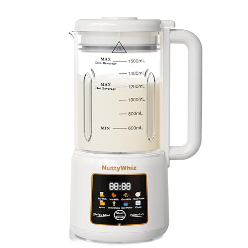 Image of 8-in-1 Nut Milk Maker, 12 Stainless Steel Blades 50oz - No Soak, Self-Clean, Delay Start & Keep Warm, for Almond /Soy /Oat Milk, Smoothies, Shakes - Plant-Based Dairy Free for Family & Party