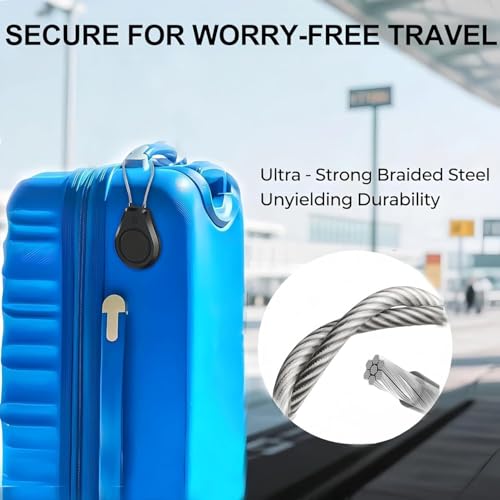 Image of Air Tagholder 4 Pack - Waterproof Keychain Case with Steel Wire Cable & Hex Lock, Anti-Lost Shockproof Cover Compatible with Apple Air Tag for Luggage, Backpack, Keys, Dog Collar, Kids Items