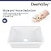DeerValley Undermount Kitchen Sink 27 inch, White Fireclay Farmhouse Sinks, Single Bowl Large & Deep Basin Drop-in Sink with Bottom Grid and Strainer