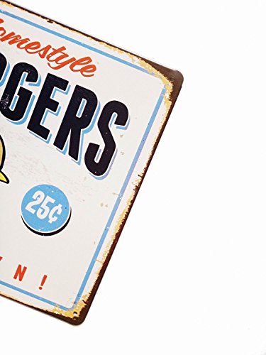 Erlood Best In Town Hamburgers Retro Metal Vintage Tin Signs Bar Wall Decor 12 X 8 #TOP2
