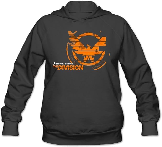 an Popular Online-only Action Role-Playing Video Game in 2016 Named Tomm Clanncy's The Division Print On Black Hoodie