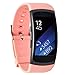 Moretek Silicone Replacement Band Strap for Samsung Gear Fit2 & Fit2 Pro Tracker (Black Yun)