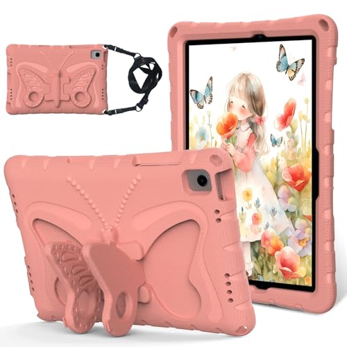 Coque Samsung Galaxy Tab A11+ antichoc en EVA rose avec bandoulière