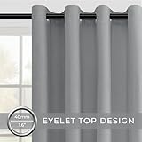 MRTREES Light Grey Curtains Blackout Curtains Bedroom 54 Drop 2 Panels Eyelet Thermal Curtain for Living Room Soft Texture Window Treatments for Kids 46x54 Inch 117x137 CM - Image 2