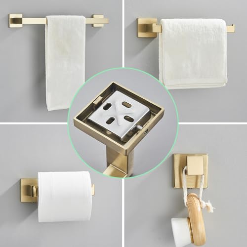 Ensemble matériel salle de bain or brossé anti-rouille pour douche - 4