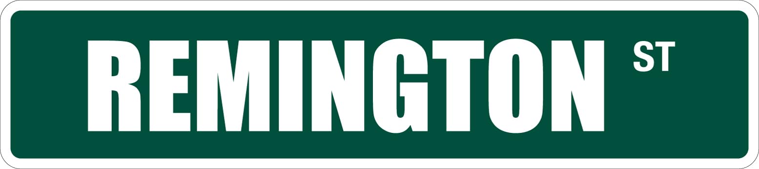 metal sign Remington 4" x 16" Metal Novelty Street Sign
