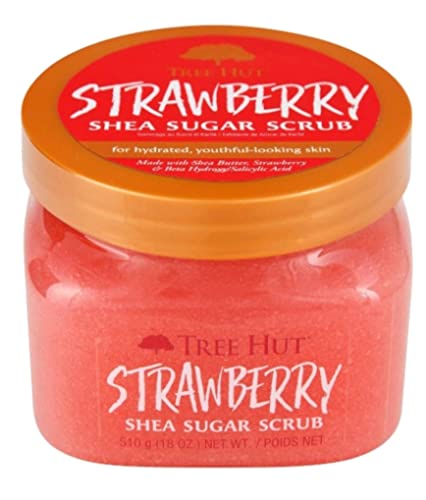 Tree Hut Shea Sugar Body Scrub Strawberry And Body Butter Coco Colada, With Single Fragrance-Free Makeup Remover Cleansing Towelette #TOP2