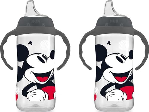 Image of NUK Mickey Mouse Large Learner Cup 10oz 2pk – BPA Free, Spill Proof Sippy Cup