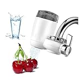 Fashionbabies Filtro Purificatore Rubinetto,Filtri D'acqua per Rubinetto con 7 connettori di conversione, purificatore di acqua ceramica 7 filtro composito di strato (Filtro)