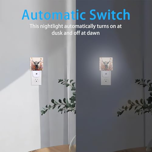 Image of Highland Cow Night Light,Daisy Flower Night Lights Plug into Wall Dusk to Dawn Sensor Lamp for Women Men,Led Lights for Stairway /Hallway /Bedroom