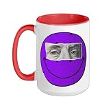 Purple Ha Ha Pay Me Purple Graphic Ceramic Mug, Red/White, 15oz