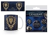 Volumen de suministro 1art1 Warcraft, The Alliance Taza Foto (9x8 cm) Y 1 Warcraft, Set De Chapas (15x10 cm)