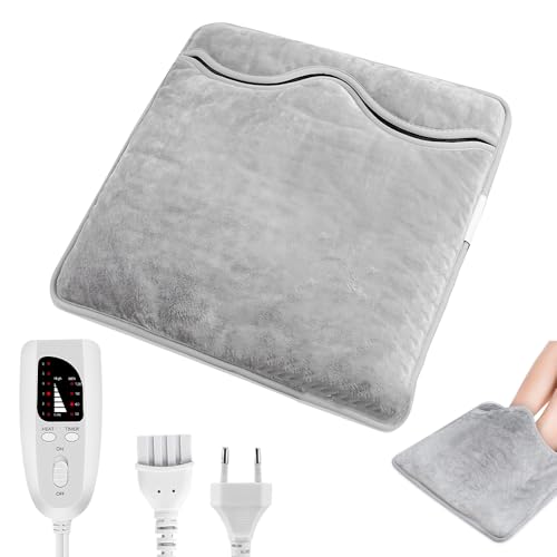 XPJBKC Fußwärmer, Fusswärmer Elektrisch, Waschbar Fuss Wärmer mit 6 Temperaturstufen, 4 Zeiteinstellungen, Abschaltung, für...