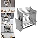 OUGWFYANG Cabinet Pull-Down Shelf, Pull-Down Dish Rack, 2-Tier Pull down Shelf Organizer for Kitchens Bars Cafes & Storage Rooms