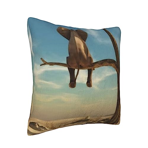 Housses de coussin décoratives éléphant TOMPPY 40,6x40,6 cm pour lit et canapé
