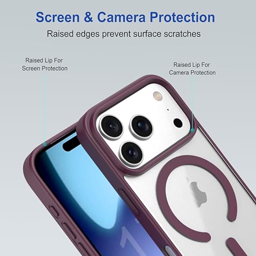 Image of Zapcase Back Case Cover for iPhone 17 Pro | Compatible for iPhone 17 Pro Back Cover | Scratch-Resistant | Wine Red