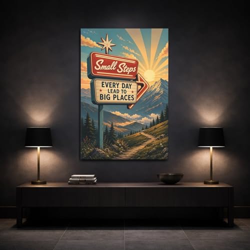 Poster de motivation montagnes canvas pour décorer votre bureau - 3