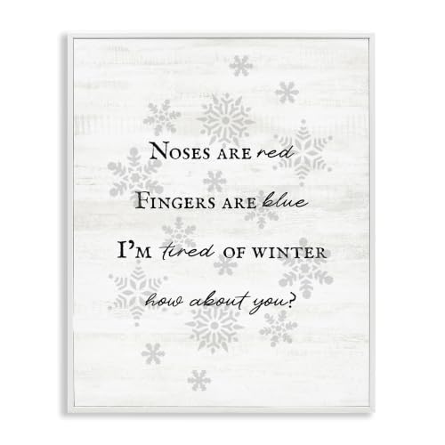 Funny Winter Poem Holiday Comic, 16 x 20 Inch Framed Giclée Print