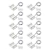BNYZWOT MC-38 Surface Mount Wired NC Door Sensor Alarm Magnetic Reed Switch White 10 Pair