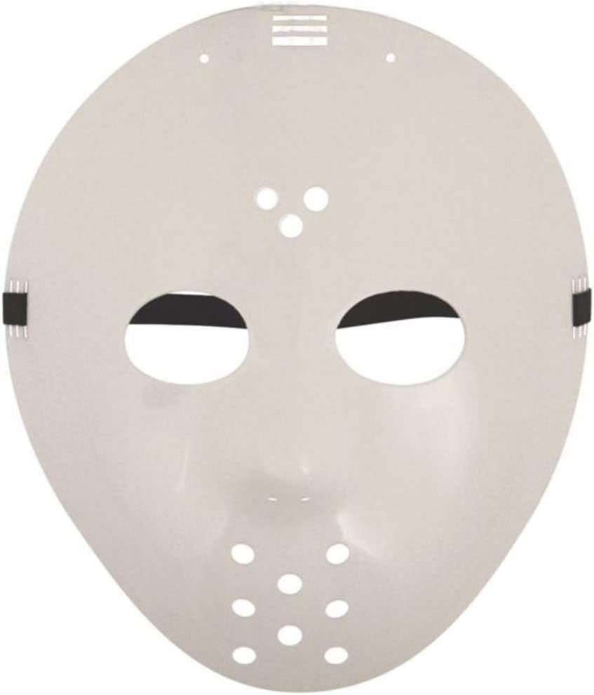 Komonee Halloween Mask Jason Hockey White Costume Adult Outfit Scary Spooky Horror Party Face Fancy Dress Cosplay For Men Women (HM22)