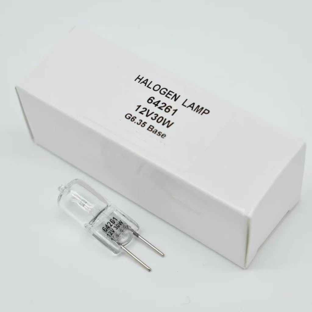12V 30W 64261 Lampadina oftalmica 12V30W G6.35 64261 Lampada a Fessura for microscopio 12V 30W ACP-5/6/7(5 Pieces)