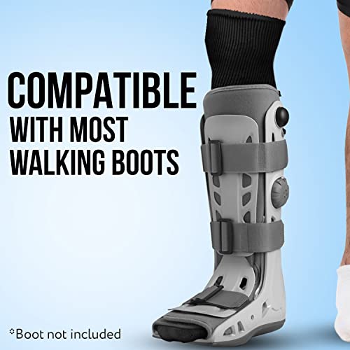 [3 Pack] Impresa Replacement Sock Liner For Aircast Compression Walking Boot Or Walker Brace - Breathable Orthopedics Socks For Cast Boot - Walking Boot Socks For Women And Men - One Size Fits Most #TOP1