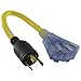 Conntek 1.5-Feet 30-Amp Tri-Outlet Cord, 30-Amp Locking L5-30P Plug to Tri-Female (5-15R)