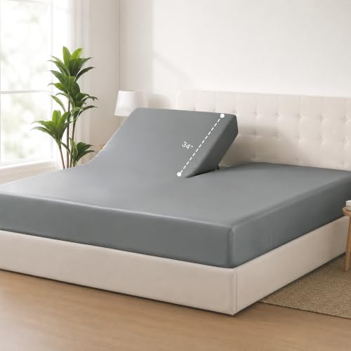 Image of ACCURATEX Cooling Sheets Split Top King for Adjustable Bed,Grey