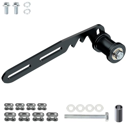 RZEOZU Universal Mini Bike Chain Tensioner Adjuster Bracket Compatible with Predator 212cc 79cc 224cc 196cc GX160 GX200 Engine Coleman CT200U CT200U-EX BT200X Baja DB30 Minibike Parts Black Roller