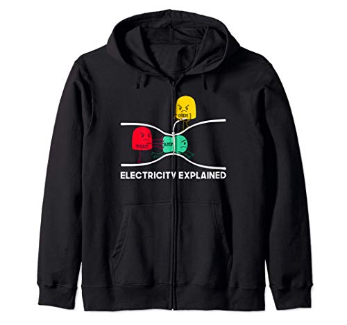 Funny Electricity Explained Stuff I Teacher Nerd Gift Sweat à Capuche