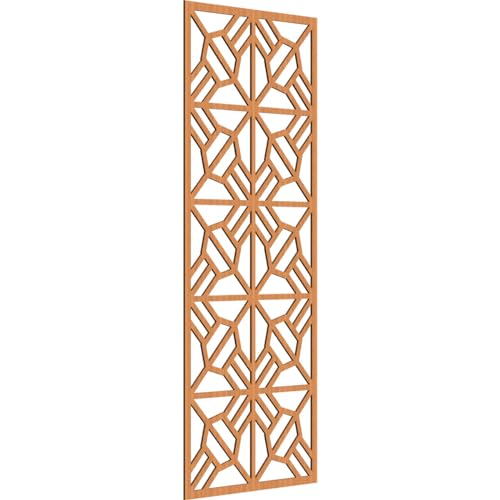 Image of 29 3 /8 inchW x 74 3 /8 inchH x 1 /4 inchT Auburn Decorative Fretwork Wood Wall Panels, Cherry