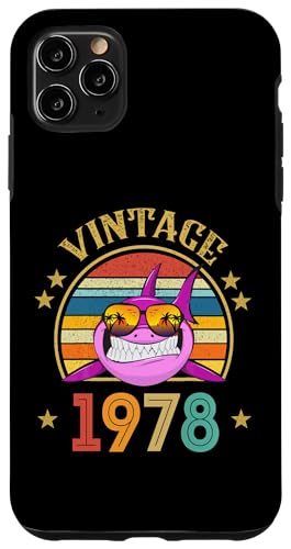 Vintage Shark 48�� �����p ���g�� ���B���e�[�W 1978 �X�}�z�P�[�X iPhone 11 Pro Max �p