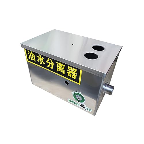 Interceptor de trampa grasa entrada doble 550x300x300mm, separador agua y aceite, tratamiento aguas residuales cocina Para restaurantes y cantinas