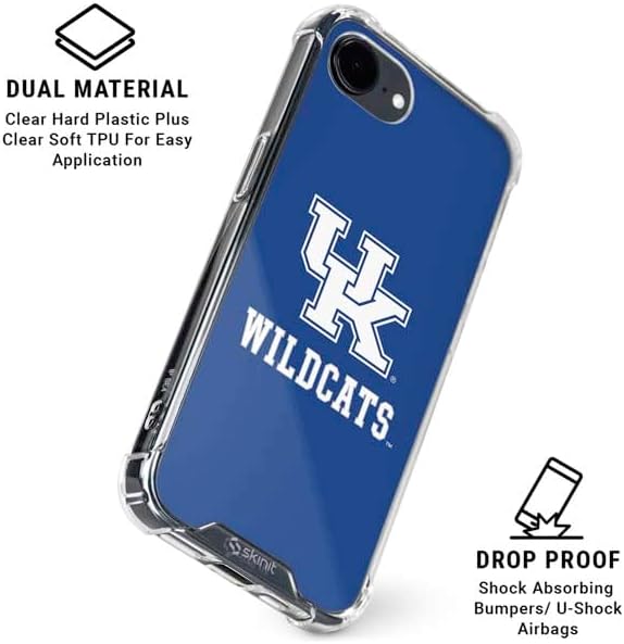 Skinit Clear Phone Case Compatible with iPhone 16e - Officially Licensed University of Kentucky UK Wildcats Design