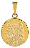  Medalla religiosa de oro amarillo 18 Ktes San Miguel Arcángel 0.06 oz, 2.00g